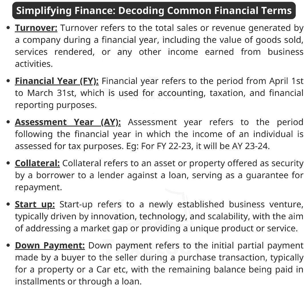 common financial terms